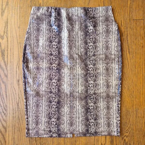Express snake print pencil skirt size M